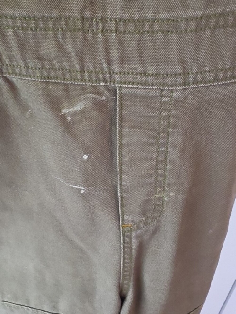 REI Olive Green Women's Denim Overalls - Picture 7 of 8